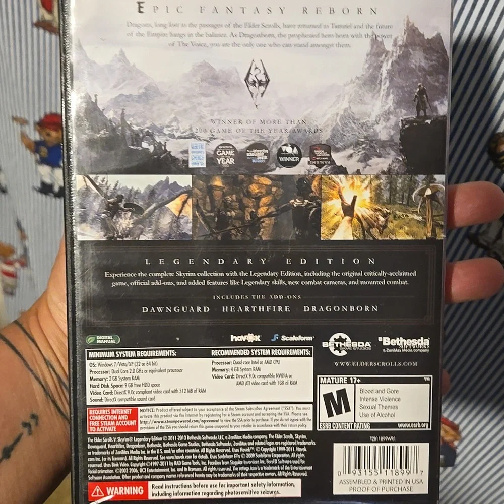 Elder Scrolls V: Skyrim: Legendary Edition Pc Game Map Included